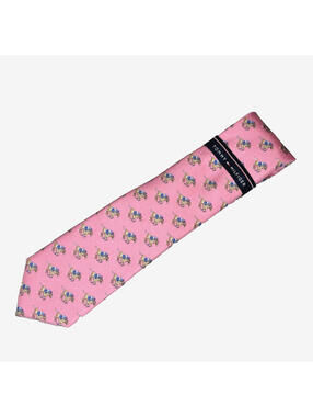 Tommy Hilfiger Men's Pink Tie Equestrian Derby Racehorse 3.25"x58" NWT